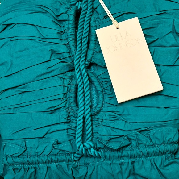 πΊπHPππΊ NWT Ulla Johnson Emmaline Midi Dress Verdigris - Picture 14 of 16